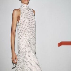 Like New Elegant White Polka Dot Dress